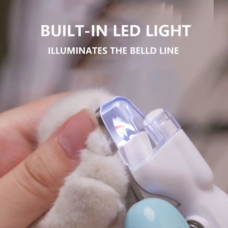 Midello Bright Paw LED dog nail trimmer — professional pet nail clippers with built-in light