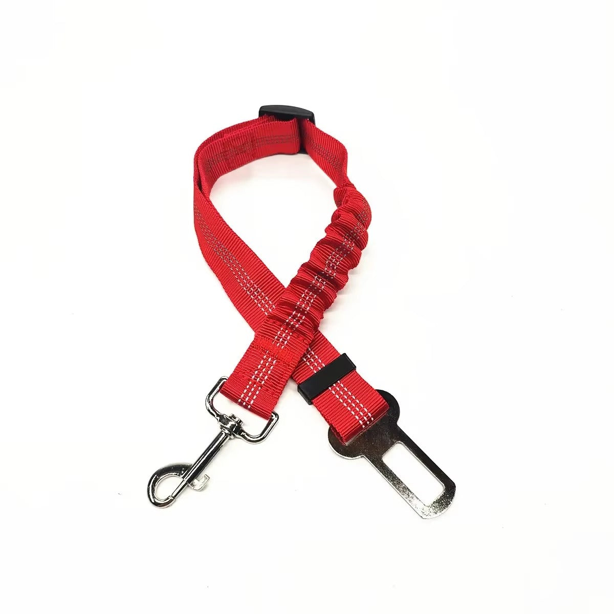 Midello Safe Ride dog car seat belt in pink — 32cm adjustable safety harness for cars