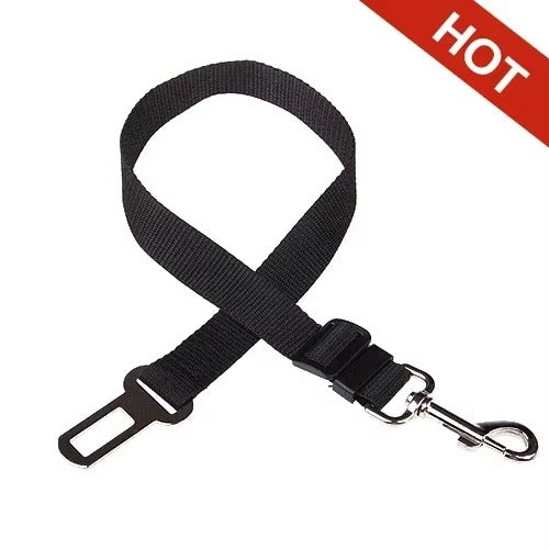 Midello Safe Ride dog car seat belt in black — 32cm adjustable safety harness for cars
